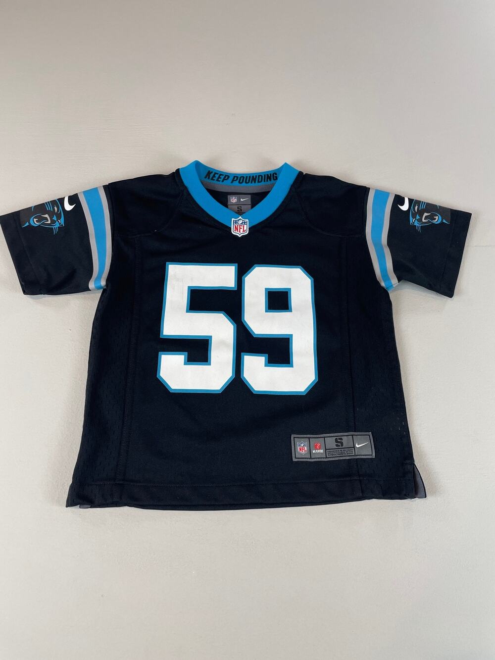 Nike On Field Luke Kuechly Carolina Panthers Youth S Black Game Jersey